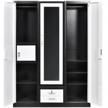 Steel Storage Open Face Filing Cabinet 2 Door Wardrobe Locker Cabinet
