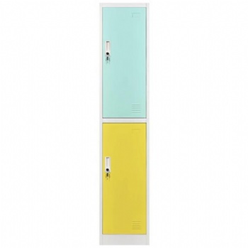 2 Door Cabinet Vertical Steel Wardrobe Locker